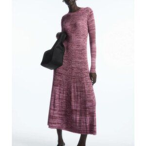 COS Mélange Ribbed Midi Dress
